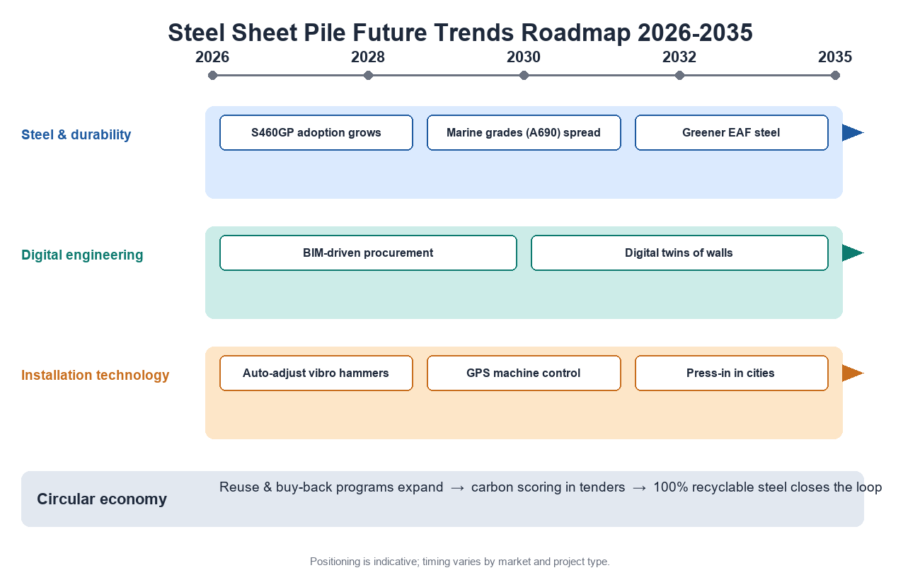 Steel sheet pile future trends roadmap from 2026 to 2035